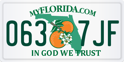 FL license plate 0637JF