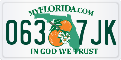 FL license plate 0637JK