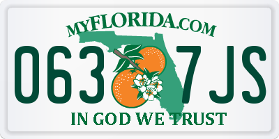 FL license plate 0637JS