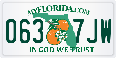 FL license plate 0637JW