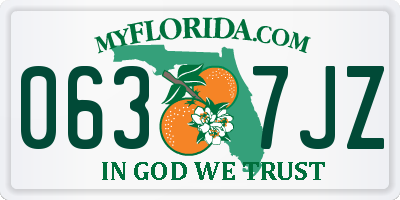 FL license plate 0637JZ