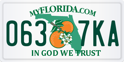 FL license plate 0637KA