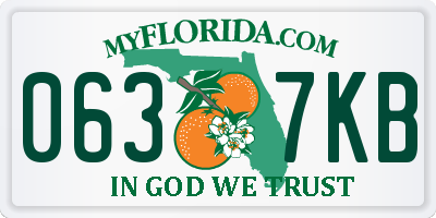 FL license plate 0637KB