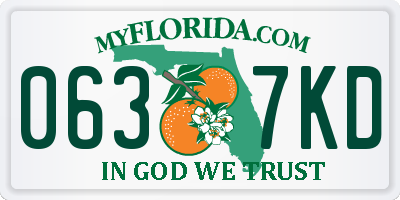 FL license plate 0637KD