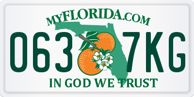 FL license plate 0637KG