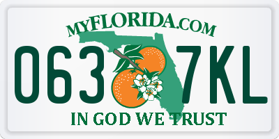 FL license plate 0637KL