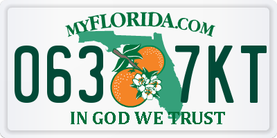 FL license plate 0637KT