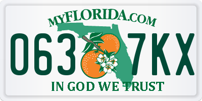 FL license plate 0637KX