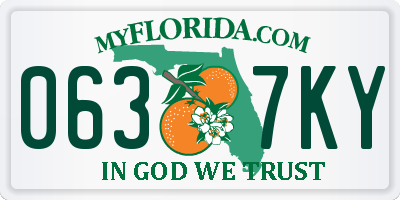 FL license plate 0637KY