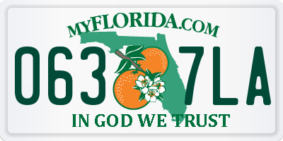FL license plate 0637LA