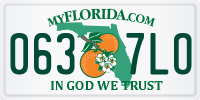 FL license plate 0637LO