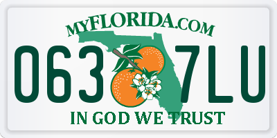 FL license plate 0637LU