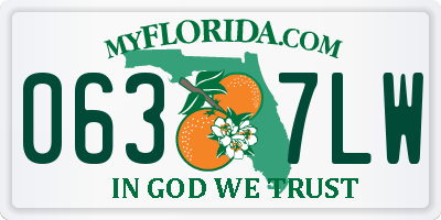 FL license plate 0637LW