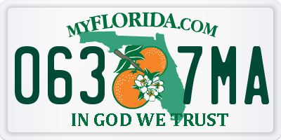 FL license plate 0637MA