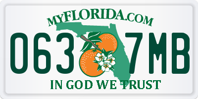 FL license plate 0637MB