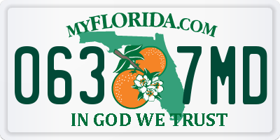 FL license plate 0637MD