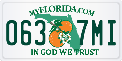 FL license plate 0637MI