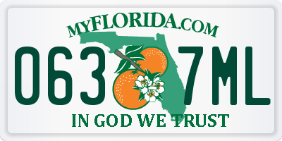 FL license plate 0637ML