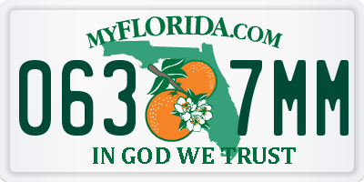 FL license plate 0637MM