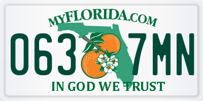 FL license plate 0637MN