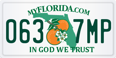 FL license plate 0637MP