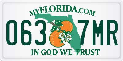 FL license plate 0637MR