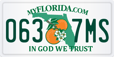 FL license plate 0637MS