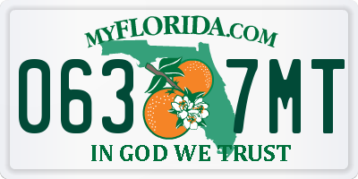 FL license plate 0637MT