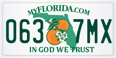 FL license plate 0637MX