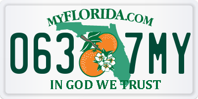 FL license plate 0637MY