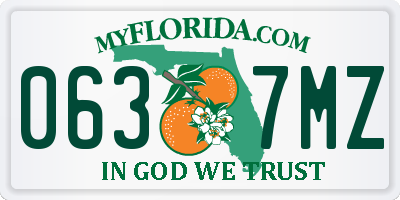 FL license plate 0637MZ