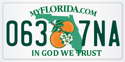 FL license plate 0637NA