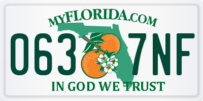 FL license plate 0637NF