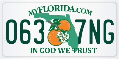 FL license plate 0637NG