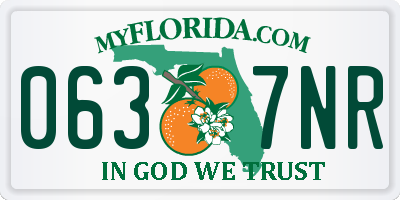 FL license plate 0637NR