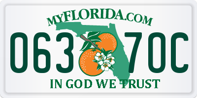 FL license plate 0637OC