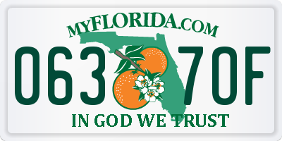 FL license plate 0637OF