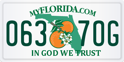 FL license plate 0637OG