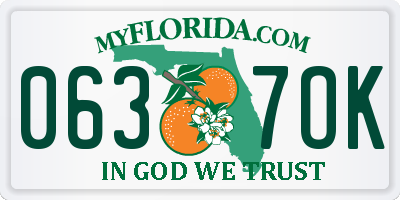 FL license plate 0637OK
