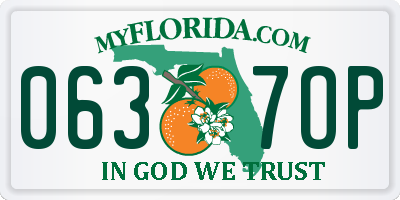 FL license plate 0637OP