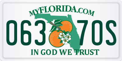 FL license plate 0637OS