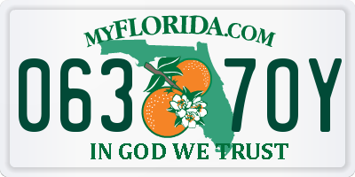 FL license plate 0637OY