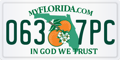 FL license plate 0637PC