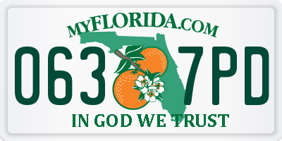 FL license plate 0637PD