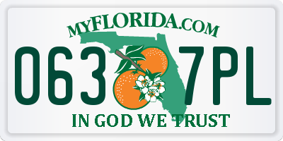 FL license plate 0637PL