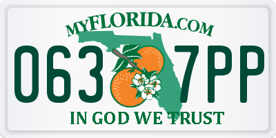 FL license plate 0637PP