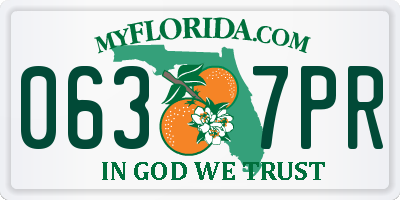 FL license plate 0637PR