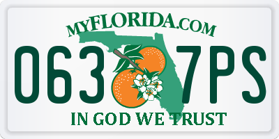 FL license plate 0637PS