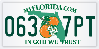 FL license plate 0637PT