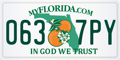 FL license plate 0637PY